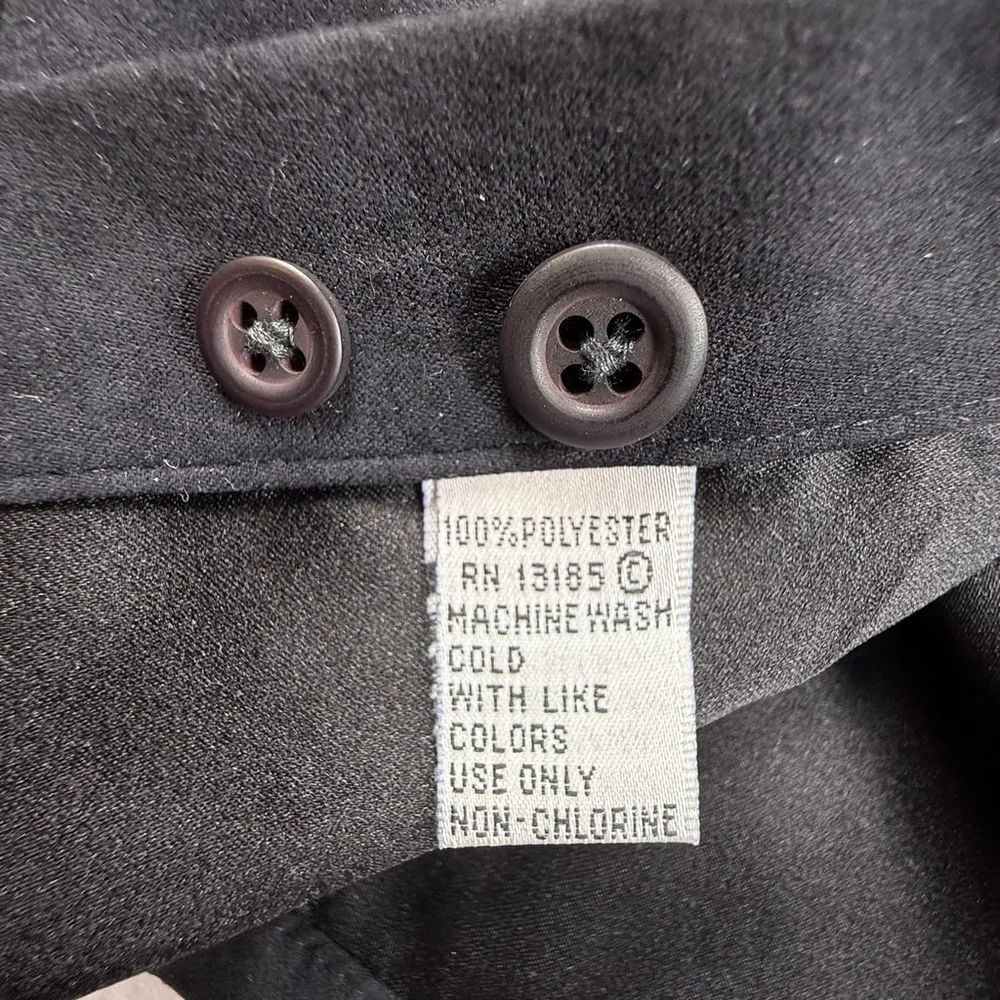 Pierre Cardin Black Faux Suede Long Sleeve Button-Up Shirt Size XL